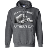 Happy first - Father's Day Hoodie - TEEEVER - Dark Heather / S- Hoodies -TeeEver.com