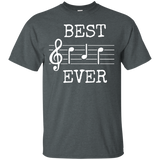 Best Dad Ever Music - Cute Funny Saying Fathers Day Gift T-Shirt - TEEEVER - Dark Heather / S- T-Shirts -TeeEver.com