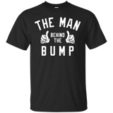 Men's The Man Behind The Bump Men's - New Father Pregnancy - T-Shirt - TEEEVER - Black / S- Short Sleeve -TeeEver.com