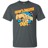 Fathers - Superhero Father Daughter Duo Dad T-Shirt - TEEEVER - Dark Heather / S- Short Sleeve -TeeEver.com