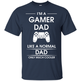 I'm A Gamer Dad Fathers Gift Advanced Warfare Console Gaming T-Shirt - TEEEVER - Navy / S- Short Sleeve -TeeEver.com