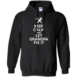 Keep calm and let grandpa fix it Funny Fathers Day Hoodie - TEEEVER - Black / S- Hoodies -TeeEver.com