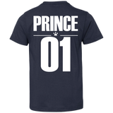 Dad and son matching, King and Prince - Youth Jersey Tee back - TEEEVER - Navy / YXS- T-Shirts -TeeEver.com