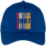 Retro Vintage 1967 - 50 yrs old Bday 50th Birthday - Five Panel Twill Cap - Royal / One Size- Hats -TeeEver.com