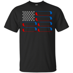 Dad American Flag Golf - July 4th Father's Day Gift - Men/women T-shirt - TEEEVER - G200 Gildan Ultra Cotton T-Shirt / Black / S- Apparel -TeeEver.com