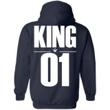 Dad and son matching, King and Prince - Hoodie back - TEEEVER - Navy / S- Hoodies -TeeEver.com