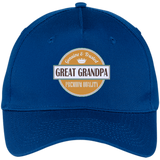Great Grandpa -  Vintage Fathers Day Gift - Five Panel Twill Cap - Royal / One Size- Hats -TeeEver.com