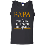 Papa the man myth legend father's day - son gift Tank Top - TEEEVER - Black / S- T-Shirts -TeeEver.com