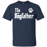 The Dogfather - Dog Dad Fathers Day Dog Lover Gift T-Shirt - TEEEVER - Navy / S- T-Shirts -TeeEver.com