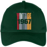 Retro Vintage 1967 - 50 yrs old Bday 50th Birthday - Five Panel Twill Cap - Hunter / One Size- Hats -TeeEver.com
