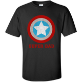 Super Man Daddy Father's Day T-Shirt - Black / S- Short Sleeve -TeeEver.com