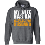 Men's My Wife Has An Awesome Husband - Father's Day Gift Hoodie - TEEEVER - Dark Heather / S- Hoodies -TeeEver.com