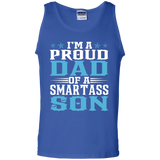 Men's Proud Dad Of A Smartass Son - Gifts Fathers Day Tank Top - TEEEVER - Royal / S- Sleeveless -TeeEver.com