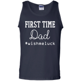 Men's First Time Dad - Dad to Be Fathers Day Gift Funny Tank Top - TEEEVER - Navy / S- Sleeveless -TeeEver.com