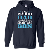 Men's Proud Dad Of A Smartass Son - Gifts Fathers Day Hoodie - TEEEVER - Navy / S- Hoodies -TeeEver.com