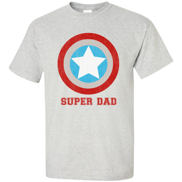 Super Man Daddy Father's Day T-Shirt - Ash / S- Short Sleeve -TeeEver.com