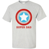 Super Man Daddy Father's Day T-Shirt - Ash / S- Short Sleeve -TeeEver.com