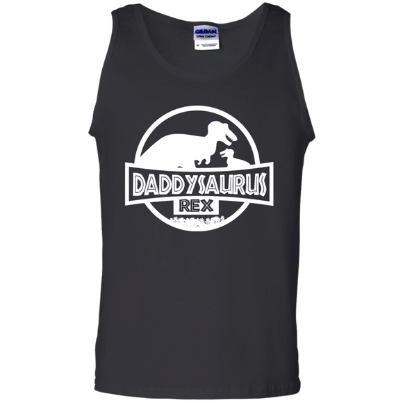 Dinosaur - Daddysaurus Rex - Father's Day Tank Top - TEEEVER - Black / S- Sleeveless -TeeEver.com