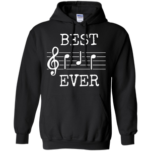 Best Dad Ever Music - Cute Funny Saying Fathers Day Gift Hoodie - TEEEVER - Black / S- Sweatshirts -TeeEver.com