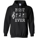 Best Dad Ever Music - Cute Funny Saying Fathers Day Gift Hoodie - TEEEVER - Black / S- Sweatshirts -TeeEver.com