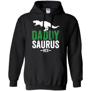 Men's Men's Daddysaurus Rex  - Funny Father's Day Hoodie - TEEEVER - Black / S- Hoodies -TeeEver.com