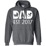 Happy First Time Dad 2017 - Best Gift Father's Day Hoodie - TEEEVER - Dark Heather / S- Hoodies -TeeEver.com