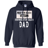 Men's Proud to be a Veteran and Dad Father's Day Gift Hoodie - TEEEVER - Navy / S- Hoodies -TeeEver.com