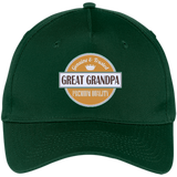 Great Grandpa -  Vintage Fathers Day Gift - Five Panel Twill Cap - Hunter / One Size- Hats -TeeEver.com