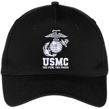 THE FEW THE PROUD THE MARINES - usmc marine - Five Panel Twill Cap - Black / One Size- Hats -TeeEver.com