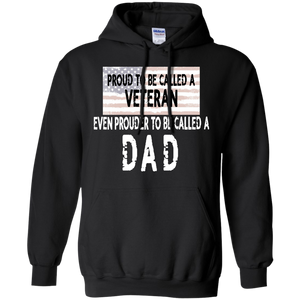 Men's Proud to be a Veteran and Dad Father's Day Gift Hoodie - TEEEVER - Black / S- Hoodies -TeeEver.com