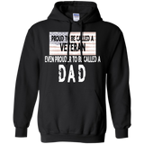 Men's Proud to be a Veteran and Dad Father's Day Gift Hoodie - TEEEVER - Black / S- Hoodies -TeeEver.com