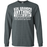 Mens Ask Grandpa Anything - Funny Gift for Father's Day LS/Hoodie/Sweatshirt