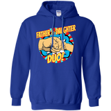 Fathers - Superhero Father Daughter Duo Dad Hoodie - TEEEVER - Royal / S- Hoodies -TeeEver.com