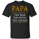 Papa the man myth legend father's day - son gift T-Shirt - TEEEVER - Black / S- T-Shirts -TeeEver.com