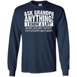 Mens Ask Grandpa Anything - Funny Gift for Father's Day LS/Hoodie/Sweatshirt