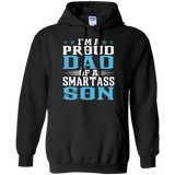 Men's Proud Dad Of A Smartass Son - Gifts Fathers Day Hoodie - TEEEVER - Black / S- Hoodies -TeeEver.com