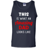 This is what an Amazing dad looks like Tank Top - TEEEVER - Navy / S- Sleeveless -TeeEver.com