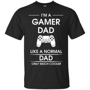 I'm A Gamer Dad Fathers Gift Advanced Warfare Console Gaming T-Shirt - TEEEVER - Black / S- Short Sleeve -TeeEver.com