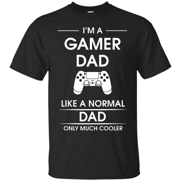 I'm A Gamer Dad Fathers Gift Advanced Warfare Console Gaming T-Shirt - TEEEVER - Black / S- Short Sleeve -TeeEver.com