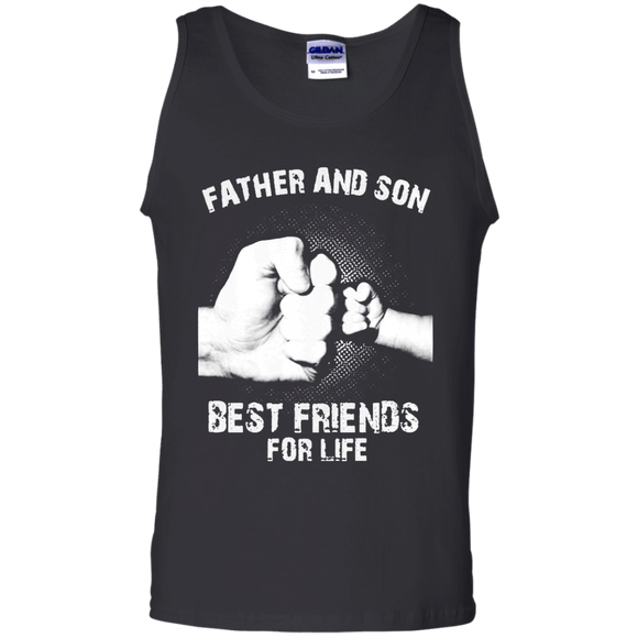 Dad - Father And Son Best Friends For Life Tank Top - TEEEVER - Black / S- Sleeveless -TeeEver.com
