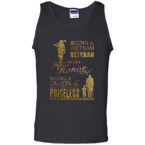Being Grandpa Viet Nam Veteran Tank Top - TEEEVER - Black / S- T-Shirts -TeeEver.com