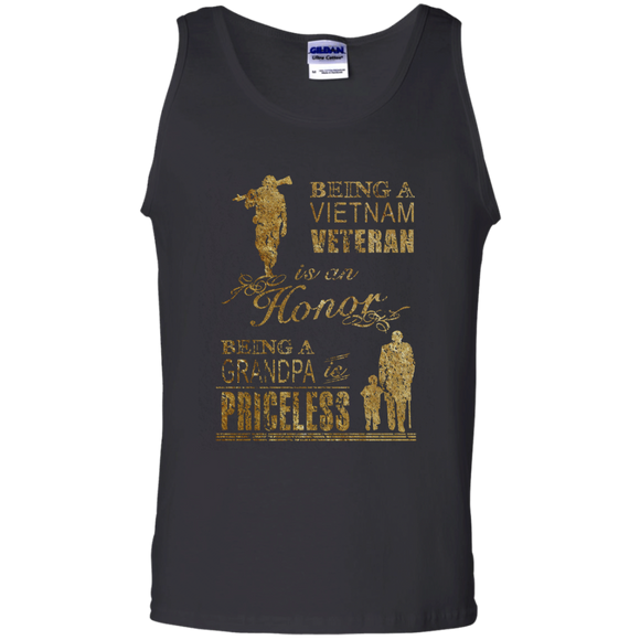 Being Grandpa Viet Nam Veteran Tank Top - TEEEVER - Black / S- T-Shirts -TeeEver.com