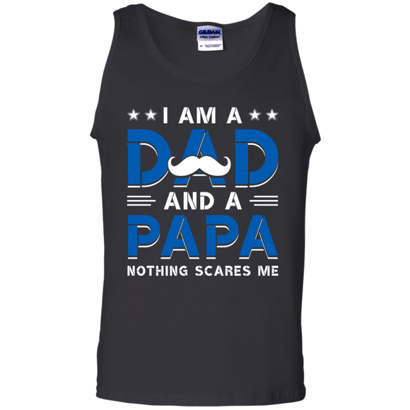 A Dad and A Papa. Funny Family - Daddy Fathers Day Gift Tank Top - TEEEVER - Black / S- Sleeveless -TeeEver.com