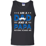 A Dad and A Papa. Funny Family - Daddy Fathers Day Gift Tank Top - TEEEVER - Black / S- Sleeveless -TeeEver.com