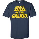 Best Dad in the Galaxy T-Shirt - Navy / S- Short Sleeve -TeeEver.com