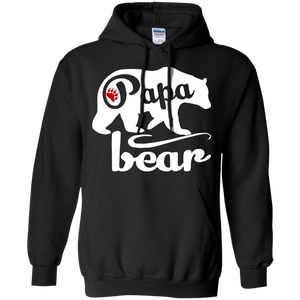 Papa Bear - Father's Day - papa - father day gift Hoodie - TEEEVER - Black / S- Hoodies -TeeEver.com