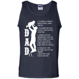 Father's Day Gift For Dad - Dad (noun) - All about Dad Tank Top - TEEEVER - Navy / S- Sleeveless -TeeEver.com