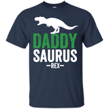 Men's Men's Daddysaurus Rex  - Funny Father's Day T-Shirt - TEEEVER - Navy / S- Short Sleeve -TeeEver.com