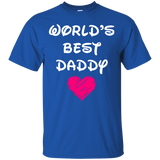 Happy Father's Day - Worlds Best DADDY T-Shirt - TEEEVER - Royal / S- Short Sleeve -TeeEver.com