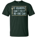 Mens If Grandpa Can't Fix It No-one Can - Father's Day Gift T-Shirt - Forest Green / Small- T-Shirts -TeeEver.com